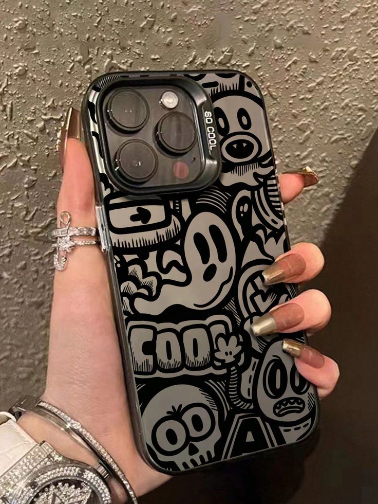 Anti Black 3D Printed Case For Iphone
